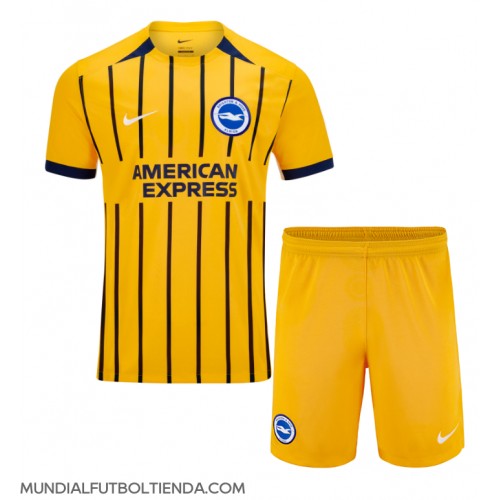 Camiseta Brighton Segunda Equipación Replica 2024-25 para niños mangas cortas (+ Pantalones cortos)